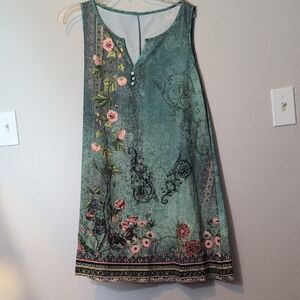 Floral Sleeveless Top - Green